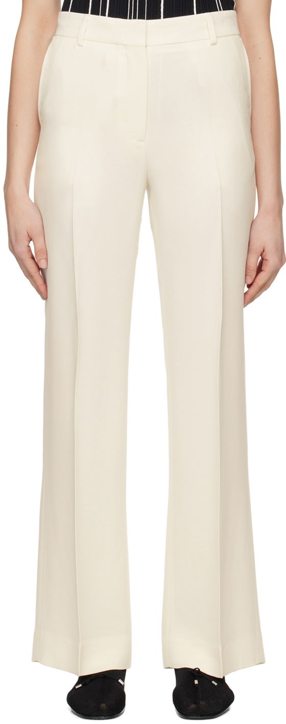 Bukser TOTEME TOTEME Relaxed-Fit Trousers Hvid | 242-WRB1629-FB0106