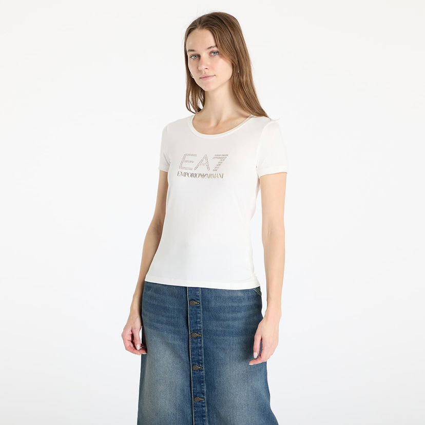 T-shirt Emporio Armani EA7 Emporio Armani Women's Train Evolution Big Star T-Shirt Hvid | 8NTT67TJDQZU0005