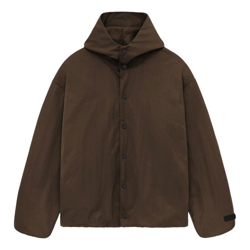 Jakke Fear of God Fear of God Essentials SS25 Nylon Hooded Coach Jacket Brun | 202HO246375F