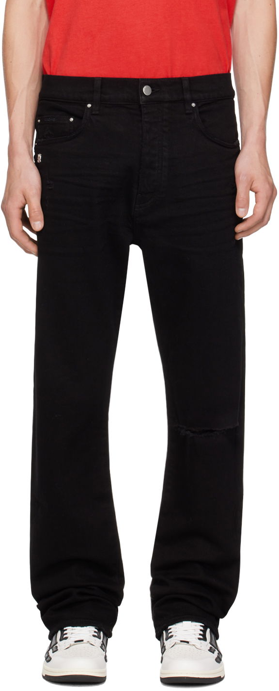 Jeans AMIRI Black Slash Slim Jeans Sort | AMDNSM1002