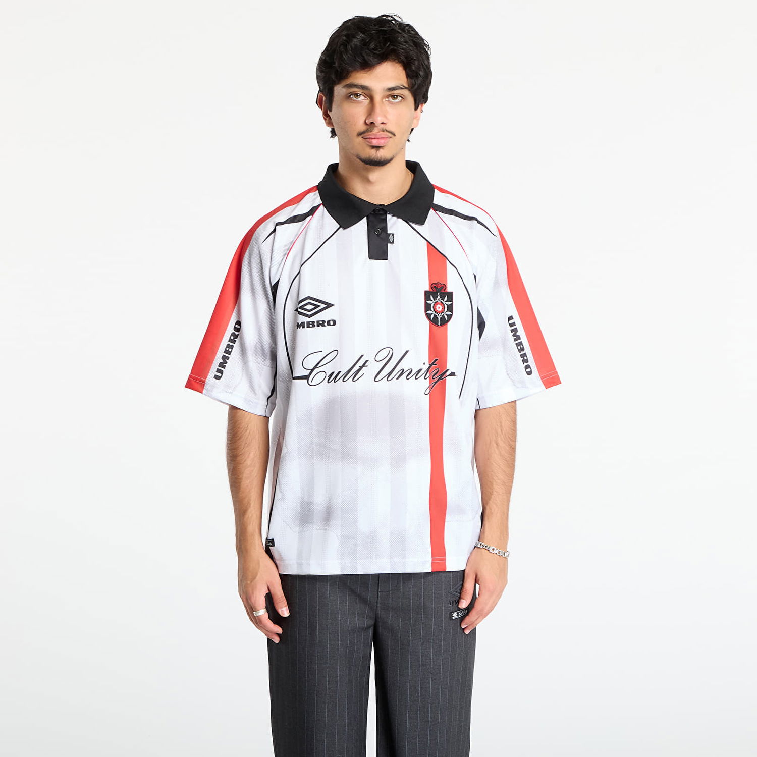 Polo skjorte Umbro Cult Unity Striped Polo Shirt Hvid | UBMW0402FA251 WTH0020, 0