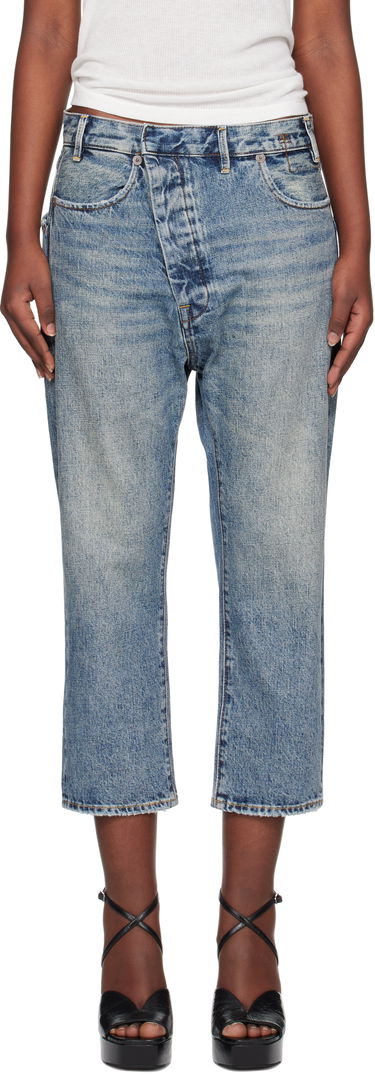 Jeans R13 R13 Exene Cropped Distressed Jeans Blå | R13WD139-D213A, 0