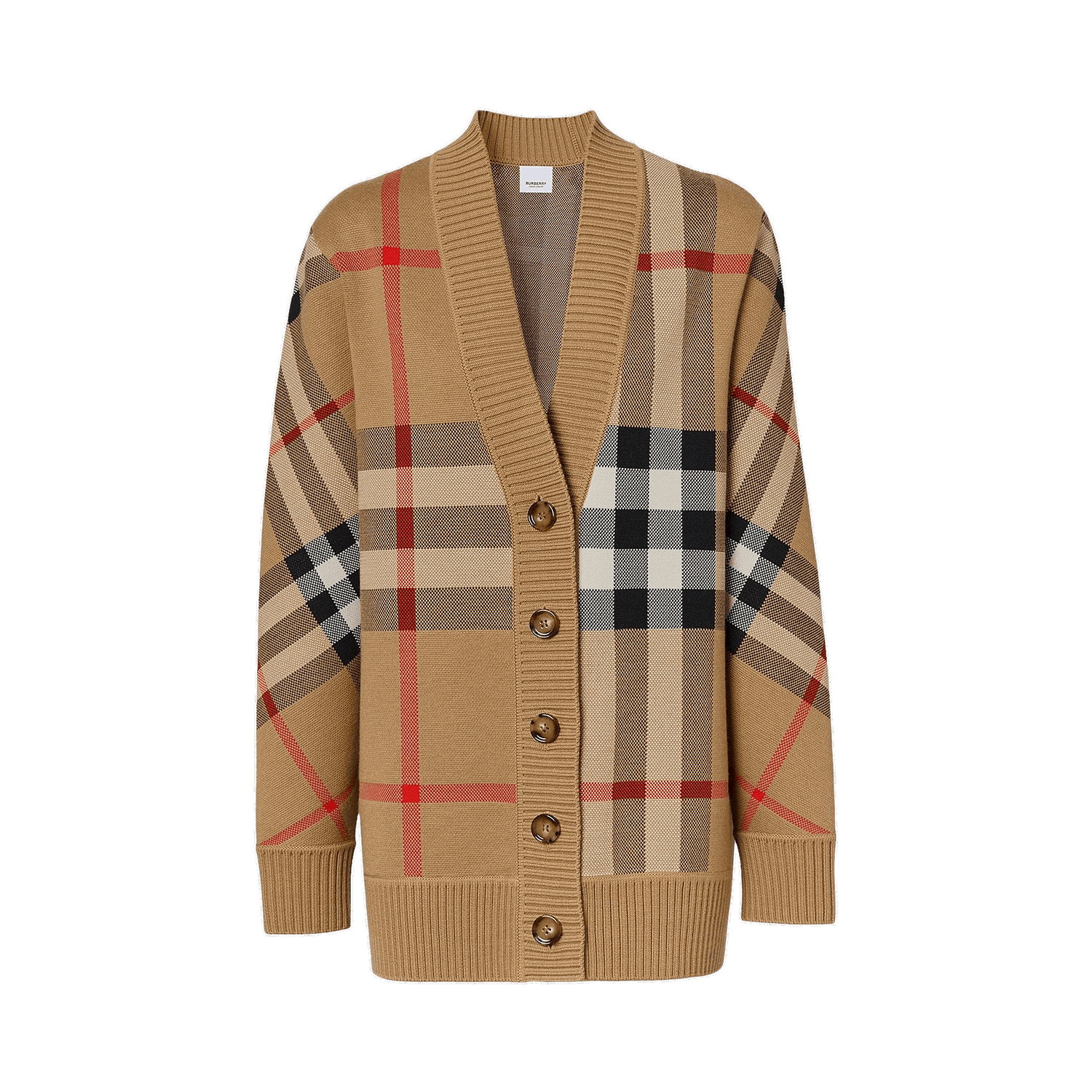 Sweater Burberry Oversize Cardigan Beige | 8039153, 0
