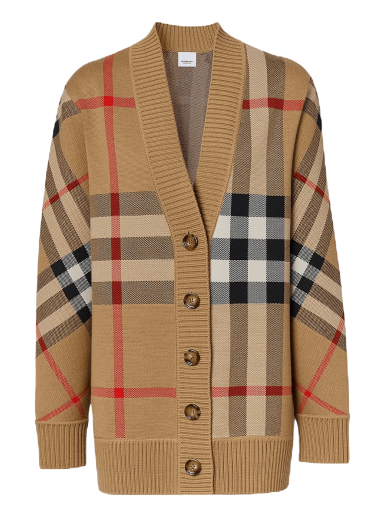 Sweater Burberry Oversize Cardigan Beige | 8039153