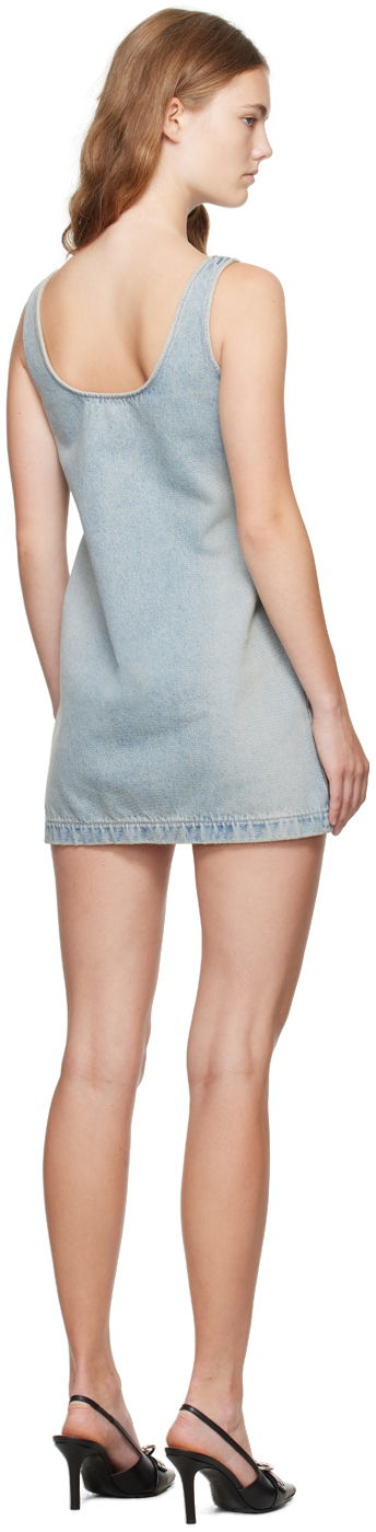 Kjole We11done We11done Faded Denim Mini Dress Blå | WD-DO2-24-358-W-SK, 2
