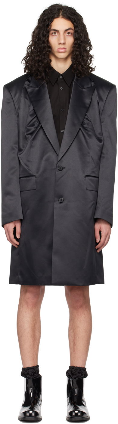 Trenchcoat We11done We11done Two-Button Coat Sort | WD-CT1-23-040-M-BK