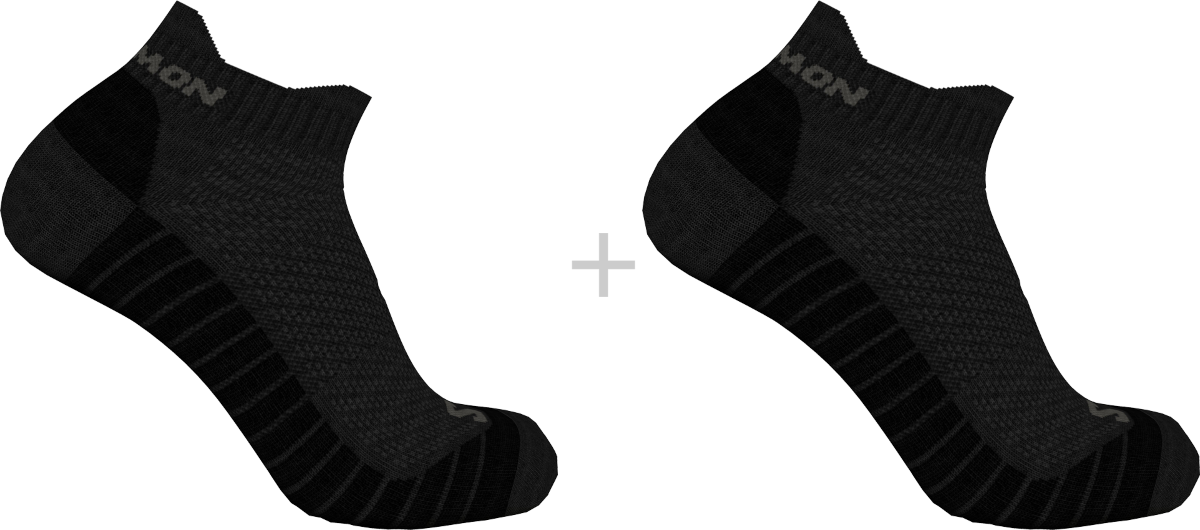 Sokker Salomon AERO ANKLE 2-PACK Sort | lc2256700, 0