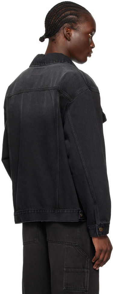 Jakke We11done We11done Faded Denim Jacket Sort | WD-DJ2-24-345-M-BK, 2