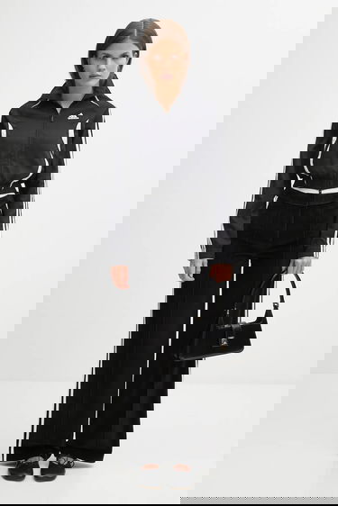 Bukser adidas Originals adidas Originals Velvet Wide Leg Pants Sort | KF2304, 4