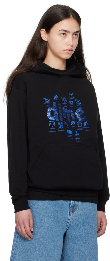 Sweatshirt Dime AGI Hoodie Sort | DIME2SP2541BLK, 1
