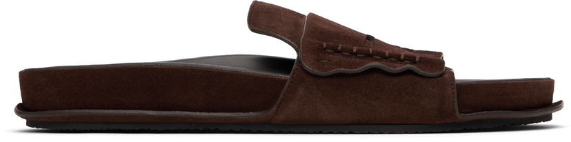 Tøj Jacquemus Jacquemus Suede Loafer Sandals Brun | 25E251FO172-4354