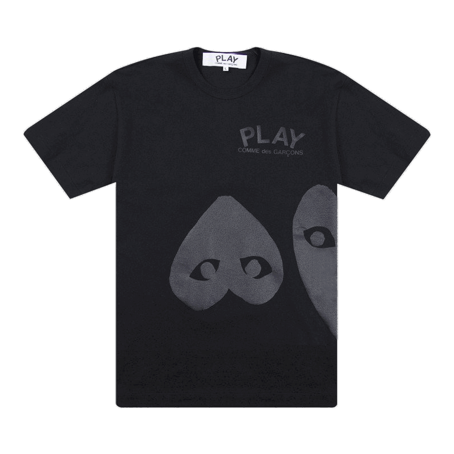 T-shirt Comme des Garçons PLAY Three Hearts T-Shirt Sort | AZ T196 051 1, 0