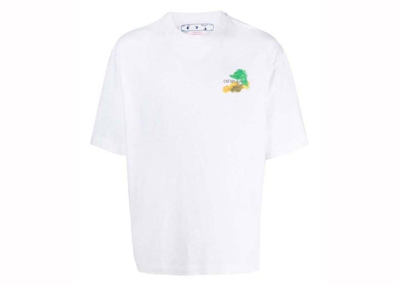 T-shirt Off-White Brush Arrows White Oversized Tee White Hvid | OMAA120S23JER0010184