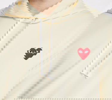 Sweatshirt Comme des Garçons PLAY Hoodie Beige | AZT174 ivory, 2