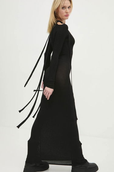 Kjole Y/PROJECT Multiscarf Long Sleeve Maxi Dress Sort | 106DR008, 3