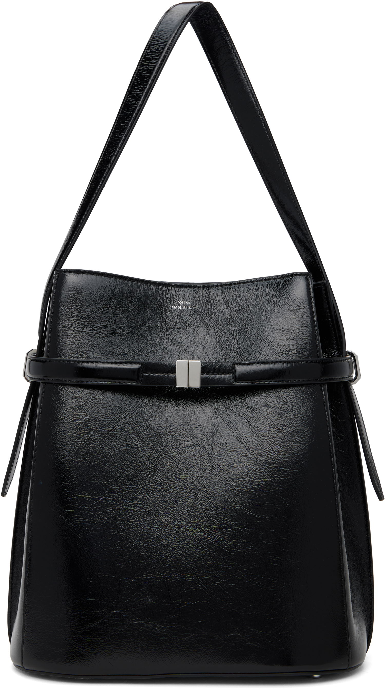 Mulepose TOTEME Totême Belted Naplack Leather Bucket Bag Sort | 244-WAL0048-LE0046, 0