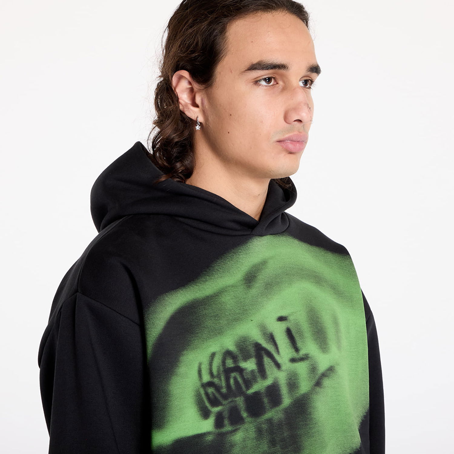 Sweatshirt Karl Kani Sweatshirt Retro Kani Grillz OS Hoodie Black/ Green S Sort | 60210108, 1