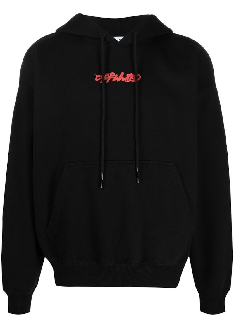 Sweatshirt Off-White Arrows On Canvas Hooded Sweatshirt Black Multi Sort | OMBB085F21FLE0121084