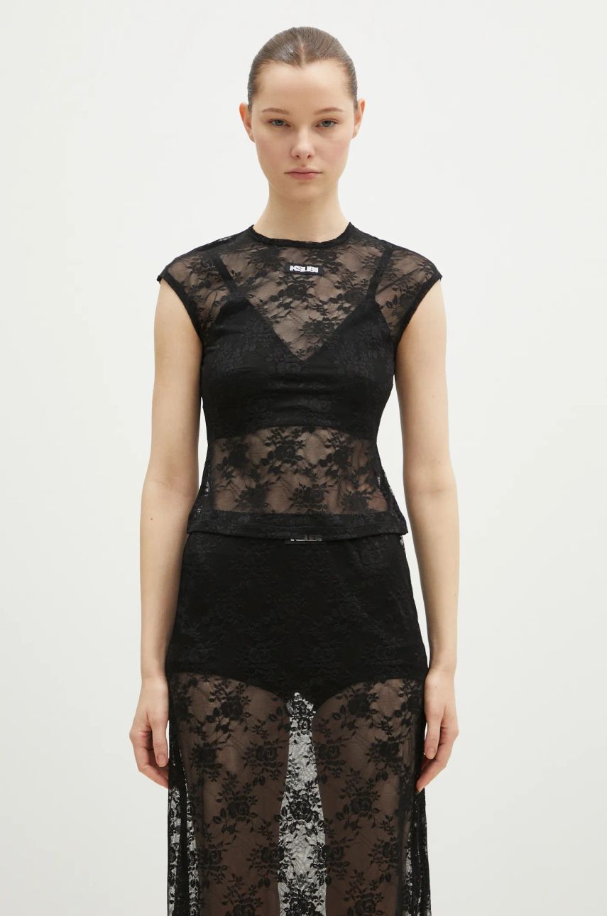 Nederdel Ksubi KSUBI Slim Lace Top Sort | WPS25FT003, 0