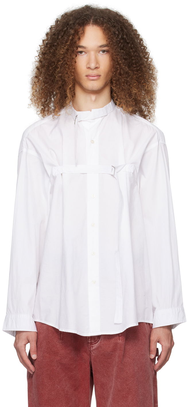 Skjorte R13 R13 Cinch Strap Shirt Hvid | R13WR238-R338B