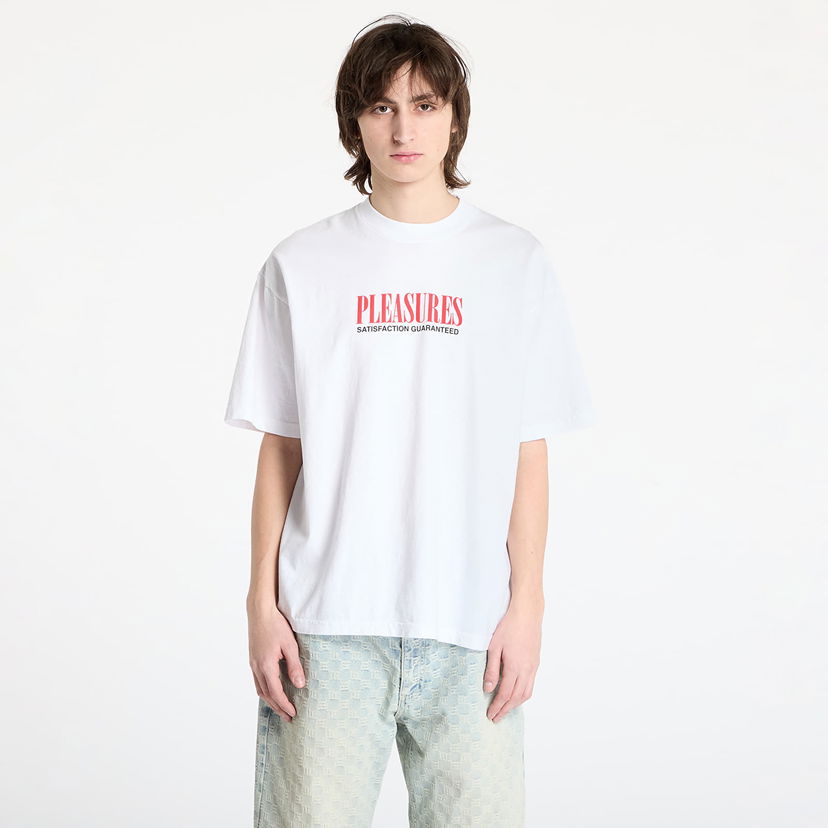 T-shirt Pleasures Pleasures Satisfaction T-Shirt Hvid | P25SP052 WHITE