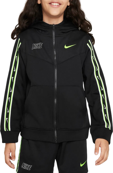 Sweatshirt Nike Sportswear Repeat Taped Sleeve Full-Zip Hoodie Sort | dz5622-013, 0