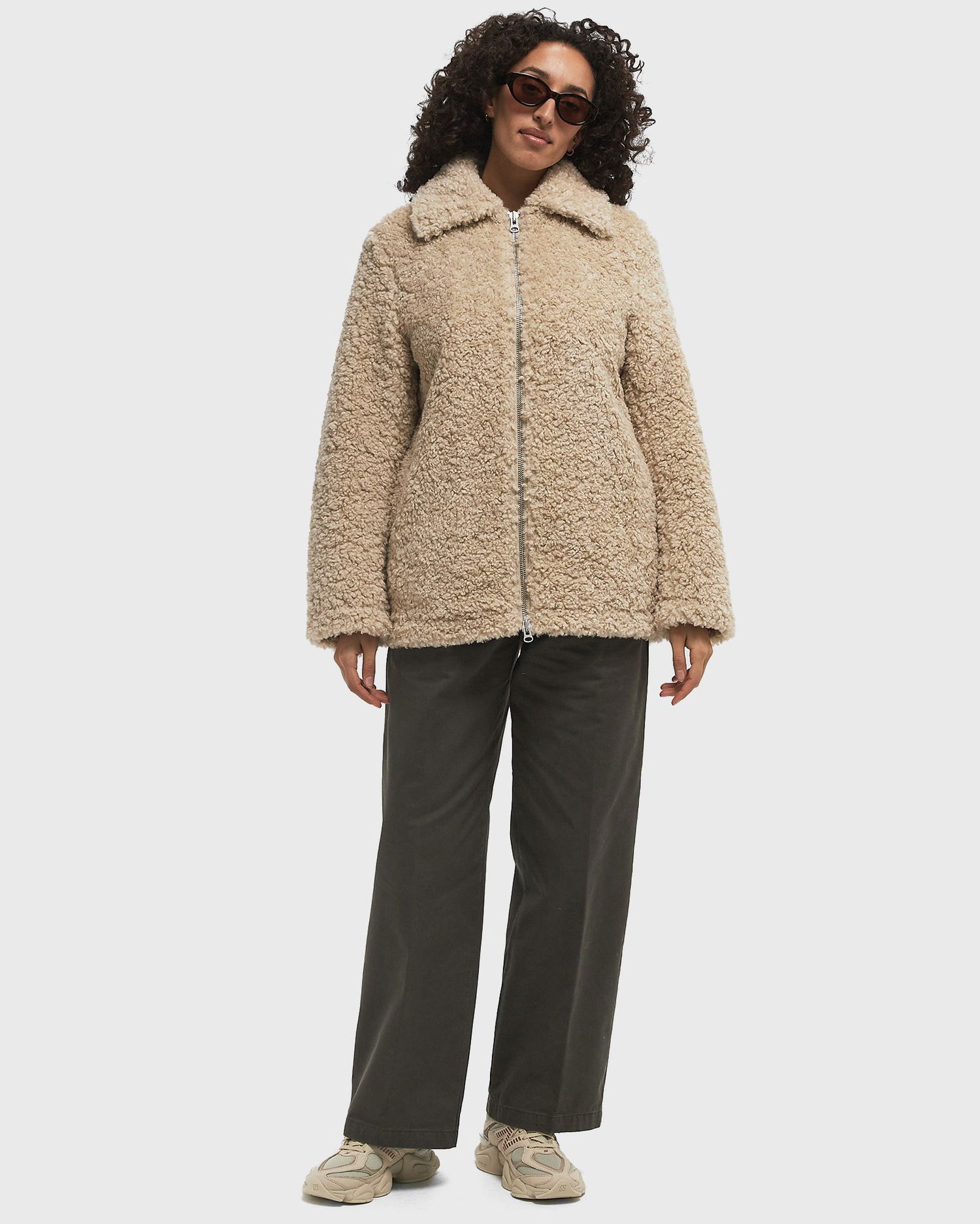 Jakke Samsoe Samsoe Samsøe & Samsøe Salilly Fleece Jacket Beige | F24400004-OATMEAL, 1