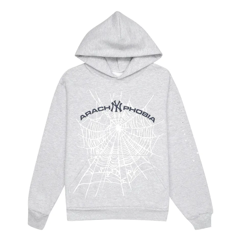 Sweatshirt Sp5der Spider Arachnophobia Hoodie Grå | 2406-1SS240106ANPH-ASH, 0