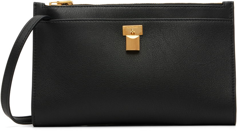 Håndtaske Tom Ford TOM FORD Mini Natural Grain Leather Padlock Bag Sort | S0517-LCL490G