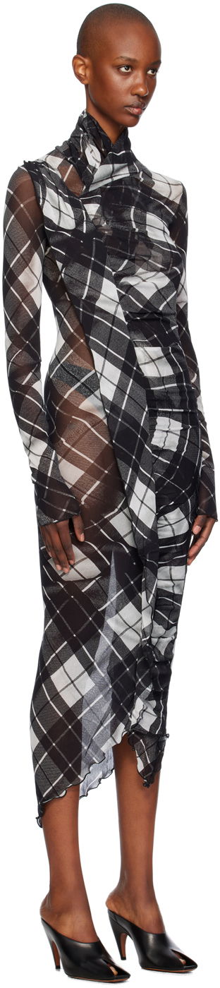 Kjole Jean Paul Gaultier Jean Paul Gaultier Distorted Tartan Midi Dress Flerfarvet | 24/31-F-RO297-T573-000201, 1