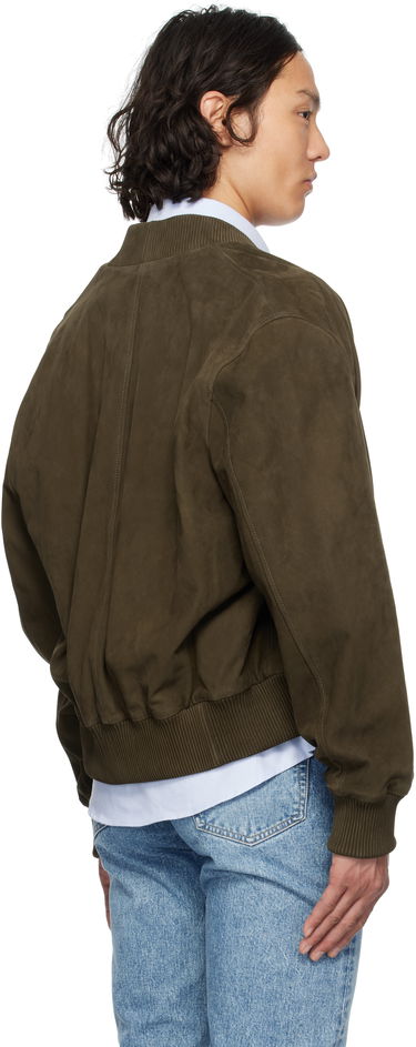 Bomberjakke AMI AMI Paris Zipped Suede Jacket Grøn | HJK152.LH0052, 2
