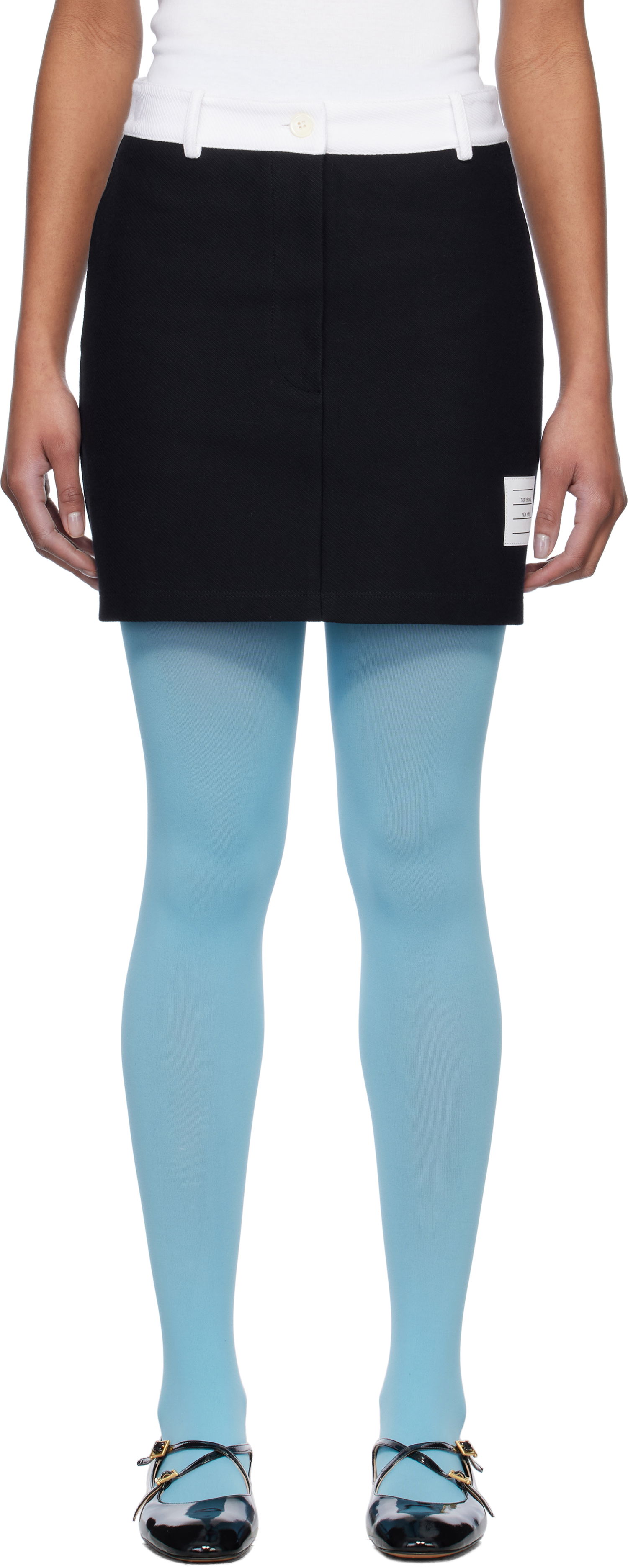 Nederdel Thom Browne Thom Browne Tech Twill Miniskirt Sort | FJK137A-J0042, 0