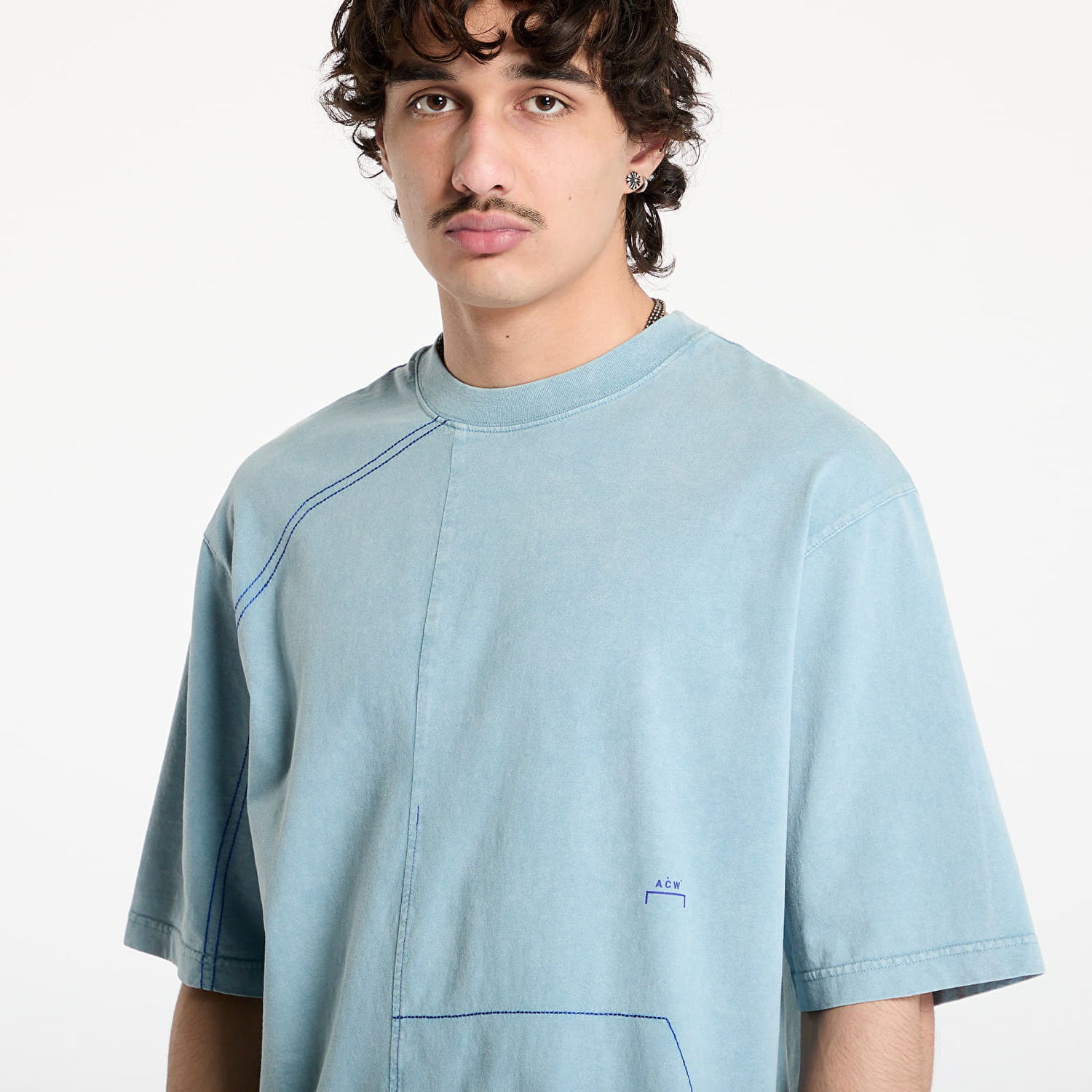 T-shirt A-COLD-WALL* A-COLD-WALL* Oblique T-Shirt Blå | ACWMTS208 Grey-Green/ Olive Grey, 1