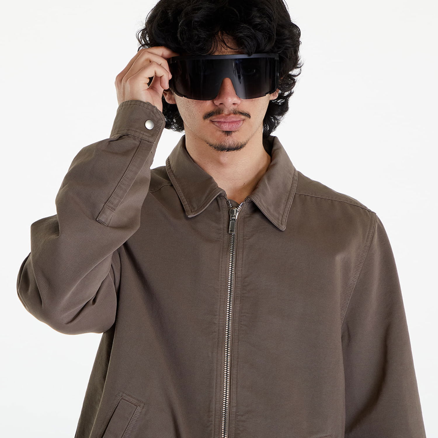 Jakke Rick Owens DRKSHDW Zipfront Jacket Dust Brun | DU01D1783 CB 34, 1