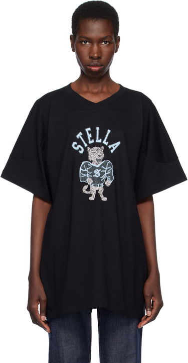 T-shirt Stella McCartney Stella McCartney Leopard Mascot T-Shirt Sort | 6J04103SQA05, 0