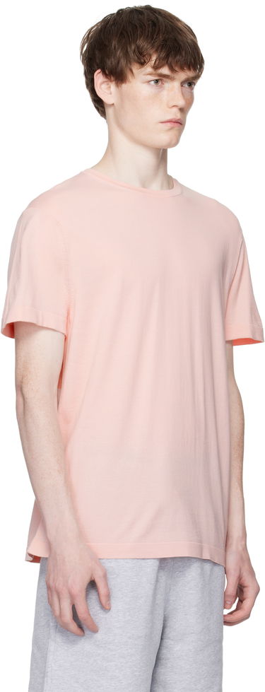 T-shirt BOSS BECKHAM x BOSS Knit T-Shirt Lyserød | 50552423, 2