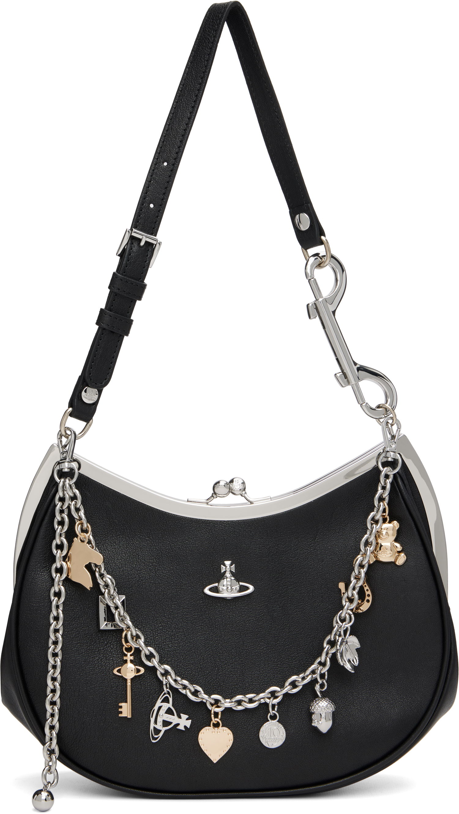 Håndtaske Vivienne Westwood Vivienne Westwood Charm Frame Bag Sort | 4B01000PW-L00BX-, 0