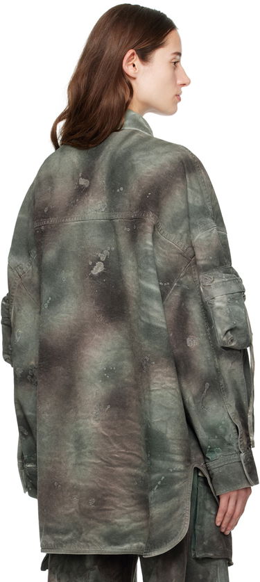 Skjorte The Attico Attico Fern Denim Jacket Grøn | 241WCB48 D022, 2