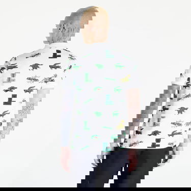 Polo skjorte Lacoste Holiday Crocodile Print Polo Shirt Hvid | PH1464 SBH, 1