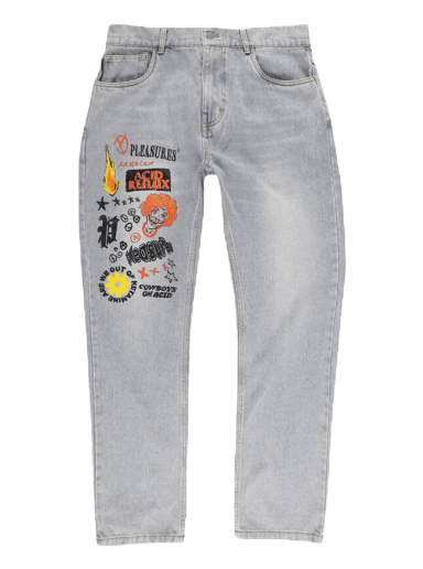Jeans Pleasures Reflux 5 Pocket Denim Blå | P22W036 BLUE