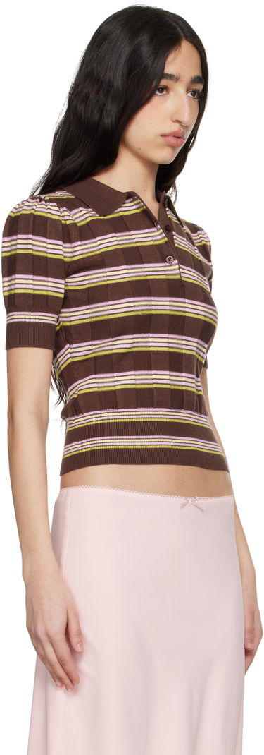 Polo skjorte GUIZIO Guizio Mateo Striped Polo Lyserød | S25110S047, 4