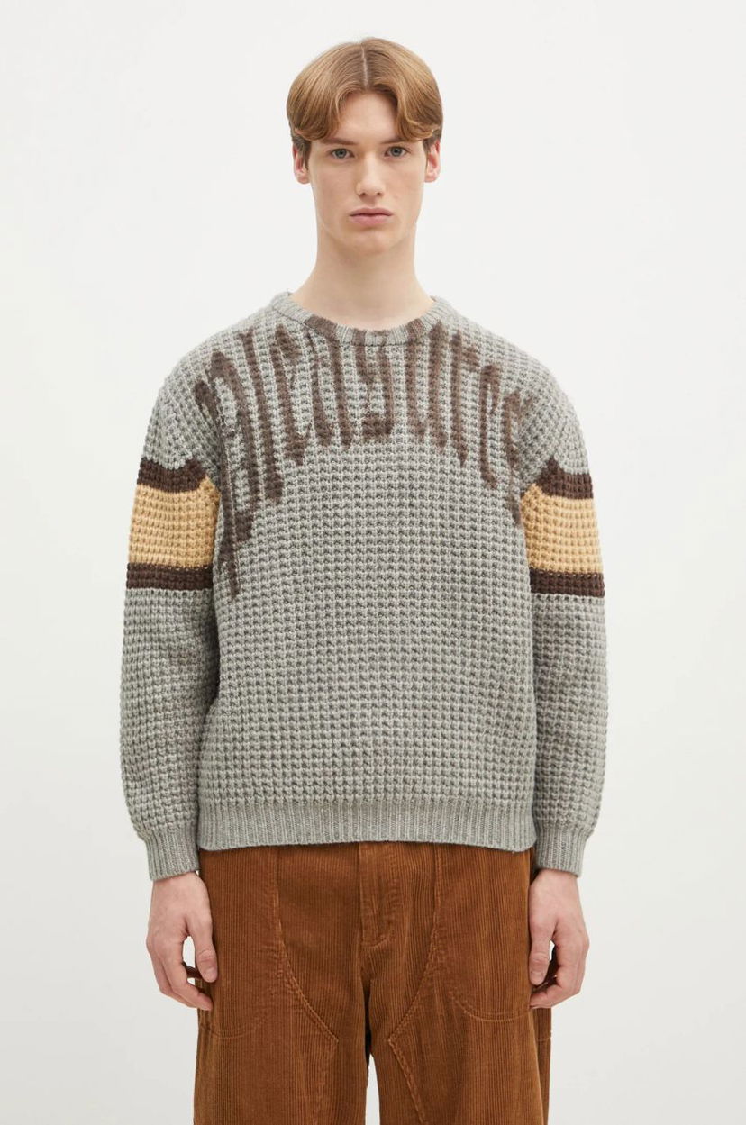 Sweater Pleasures PLEASURES Twitch Chunky Knit Sweater Grå | P24W004