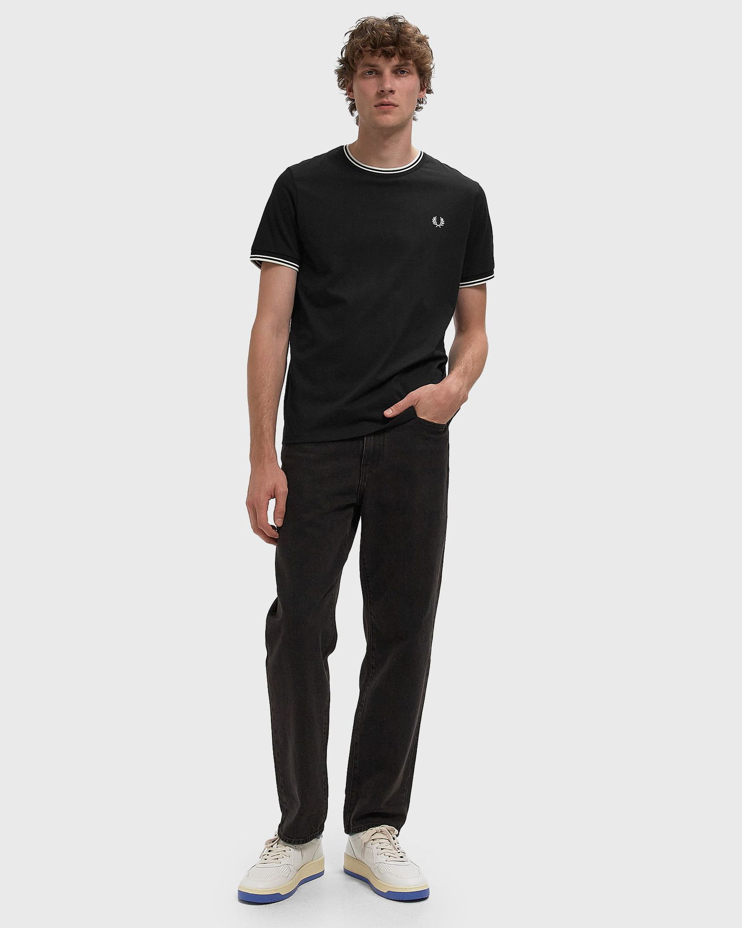 T-shirt Fred Perry Twin Tipped T-Shirt Sort | M1588V-102, 1