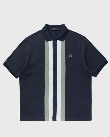 Polo skjorte Fred Perry Paneled Button-Through Polo Shirt Mørkeblå | M8522-738, 2