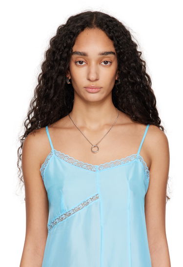 Halskæde Maison Margiela MM6 Numeric Minimal Signature Pendant Ring Necklace Beige | SM6UU0048 P6469, 3