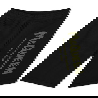Shorts Alexander McQueen Graffiti Logo Sweat Shorts Sort | 688717QTAAB-0519, 0