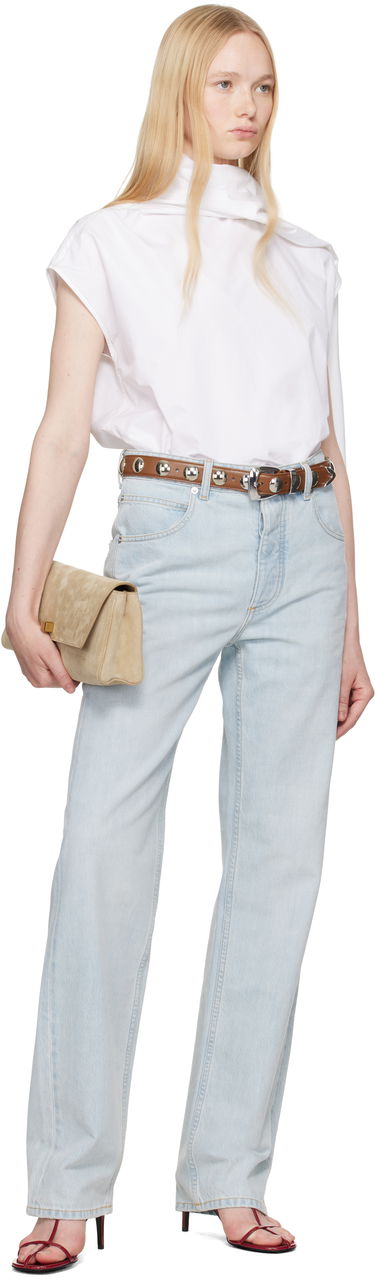 Håndtaske Khaite KHAITE Audrey Suede Clutch Beige | H3033-726, 3