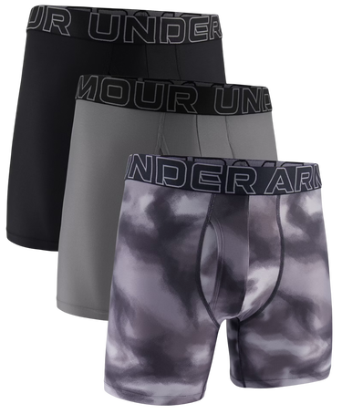 Boksere Under Armour Under Armour Print 6in Boxer Shorts, 3-Pack Grå | 1383885-024, 0
