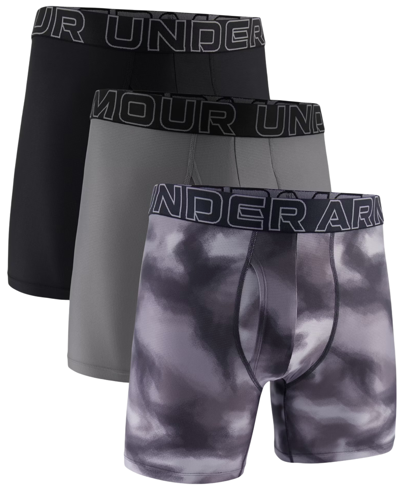 Boksere Under Armour Under Armour Print 6in Boxer Shorts, 3-Pack Sort | 1383885-024