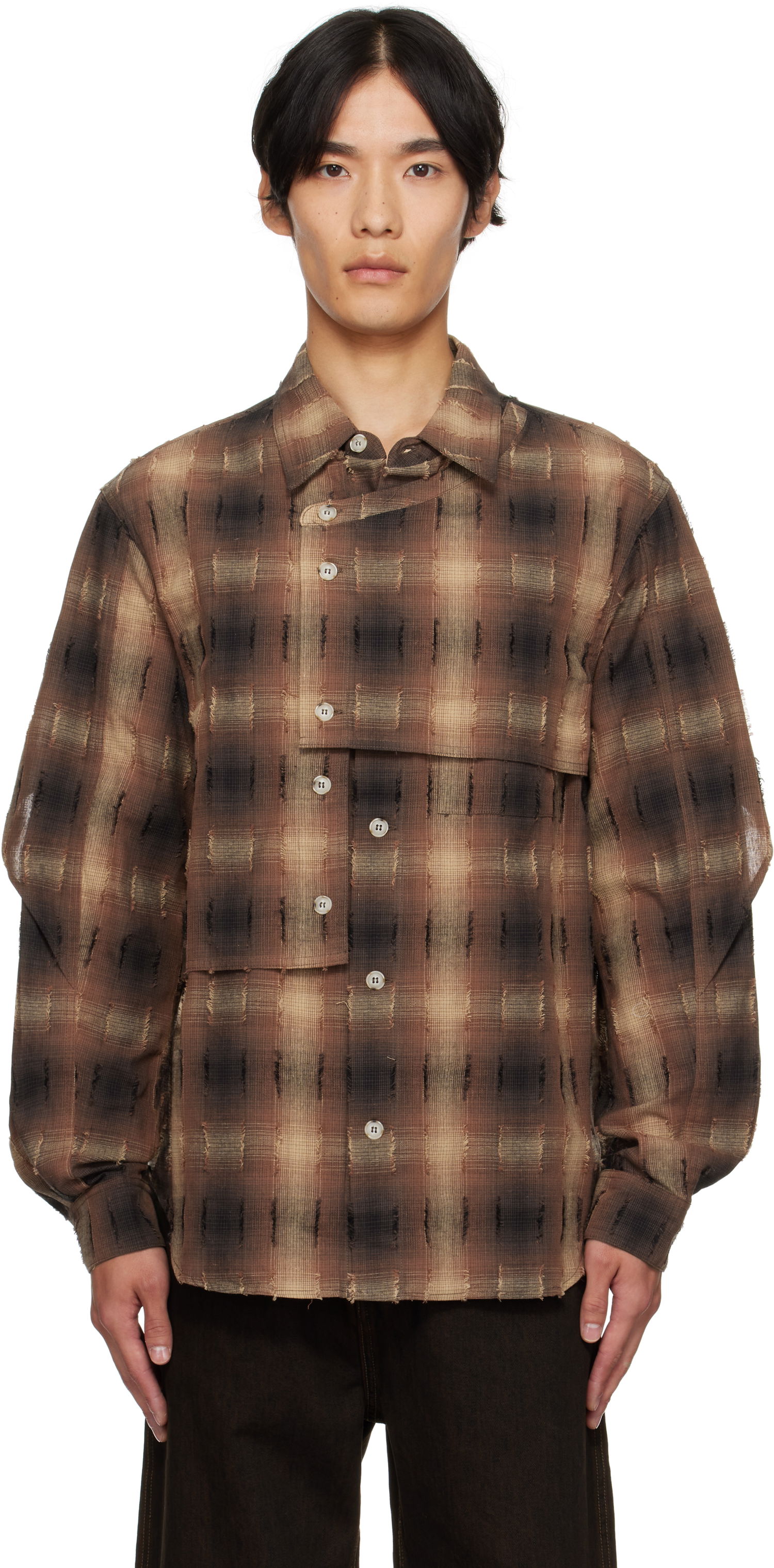 Skjorte Andersson Bell Andersson Bell Check Layered Shirt Brun | atb1337m, 0